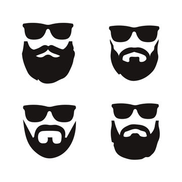 Hipster beard icons