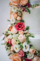 bouquet of white roses