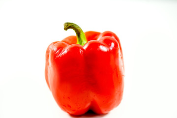 a fresh group of vegetables on white background