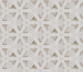 Geometric seamless pattern in vintage style. Shades of brown. Graphic design element.