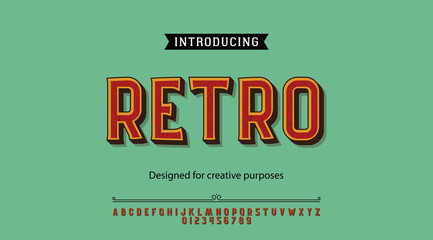 Retro  typeface.For labels and different type designs