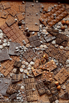 Close up of assorted chocolates