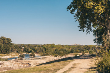 Landscape - tree and dirt road into the distance - Provence
