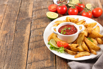 french fries or wedge potato