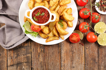 french fries or wedge potato