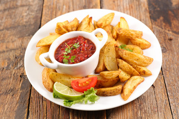 french fries or wedge potato