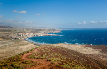 El Medano windsurfing spot view from The Red Mountain