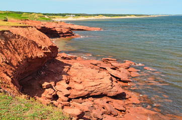Red clay coastline