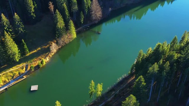 Aerial view, Flight to Barmsee, Grubsee, behind the alps, Bavaria, Germany,