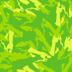 Spring UFO camouflage of various shades of yellow and green colors