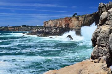 Cliffs, ocean and sky