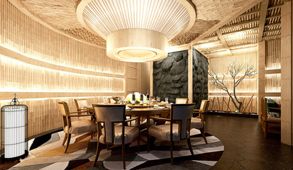 3d render house interior living room