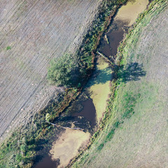 aerial view over the ditch