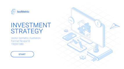 augmented expanded reality Concept. 3d isometric design. Vector illustration.