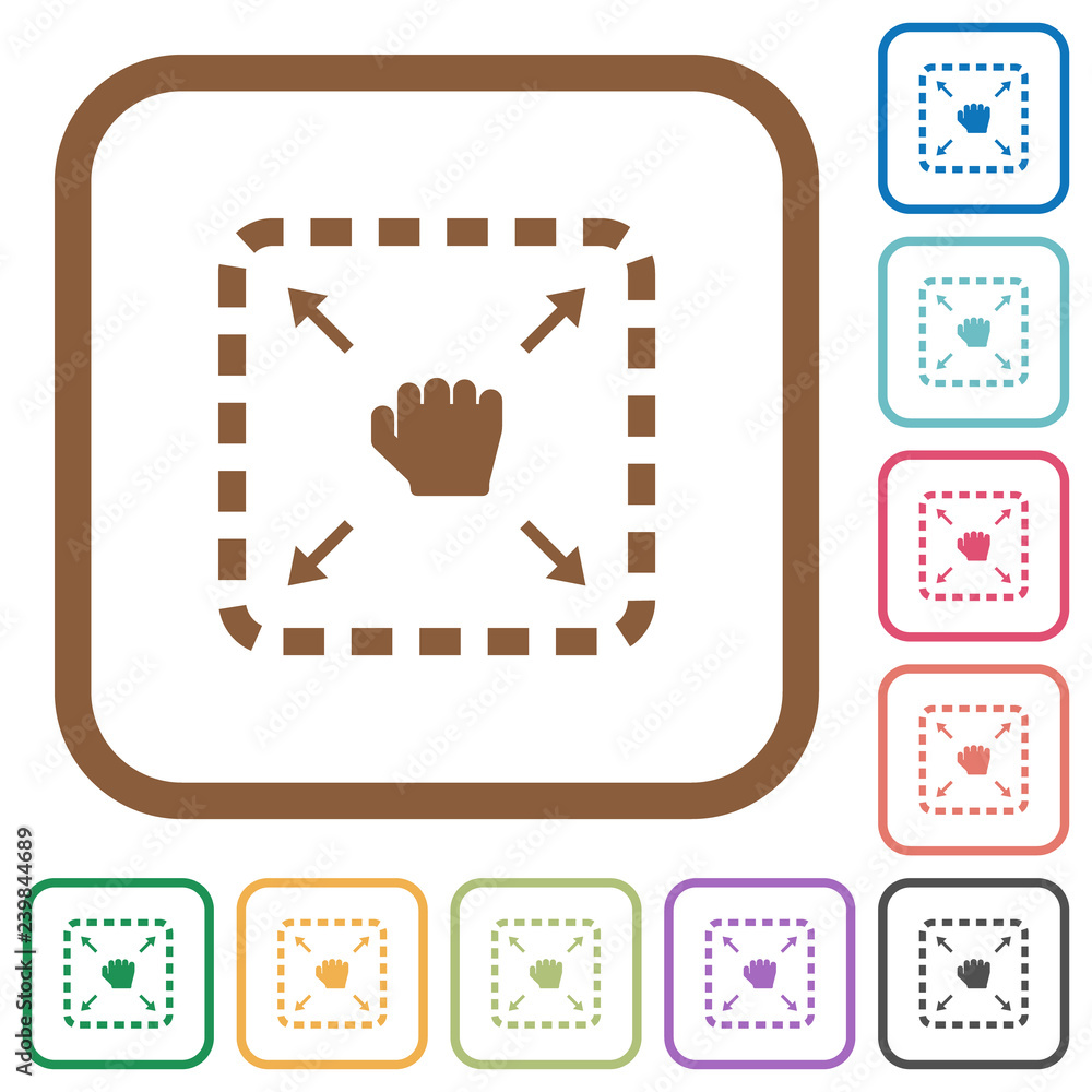 Poster drag item simple icons