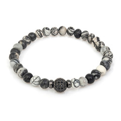 Fashion stone bracelet isolated on white