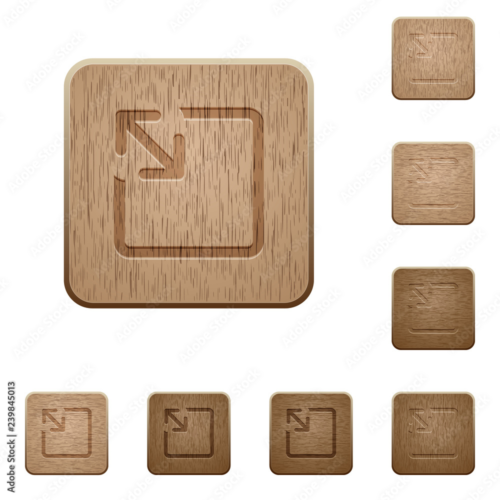 Poster resize object wooden buttons