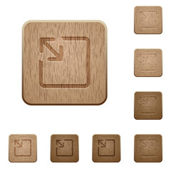 Resize object wooden buttons