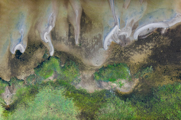 aerial view over the coast of sea