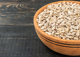 Sunflower seeds in bowl