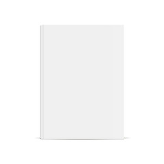 Fototapeta premium Hardcover book mockup isolated on white background - front view. Vector illustration