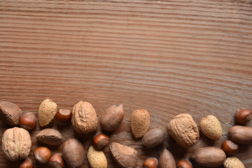 mixed nuts with copyspace