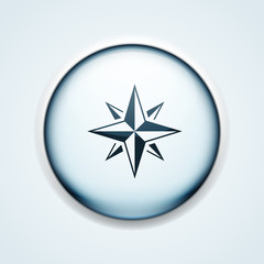 Compass button illustration © vector_master
