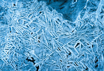detail on frozen water surface