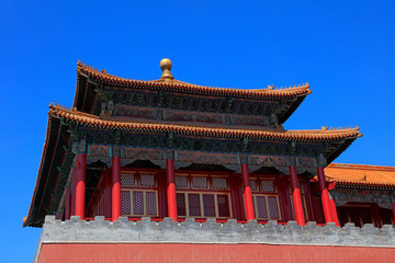 watchtower scenery in the Imperial Palace, Beijing, China