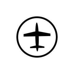Airport icon with EPS 10 - jpeg format, simple and trendy flat style isolated on white background. Airport black monochrome icon