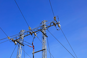 power bracket in the blue sky