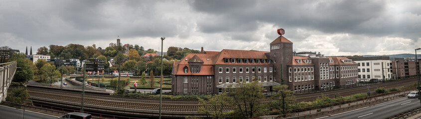 Panorama der Sparrenburg im Herbst