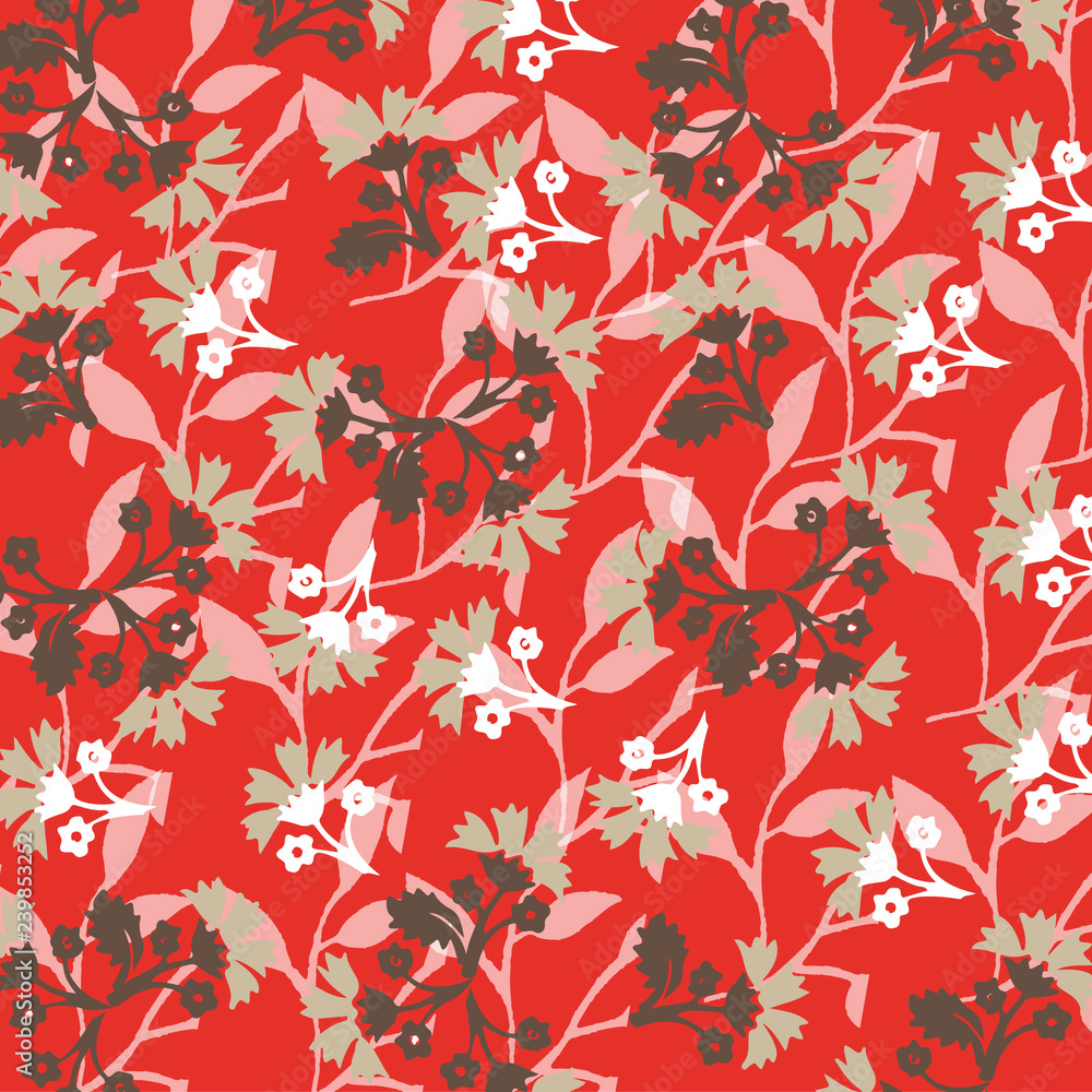 Wall mural floral pattern