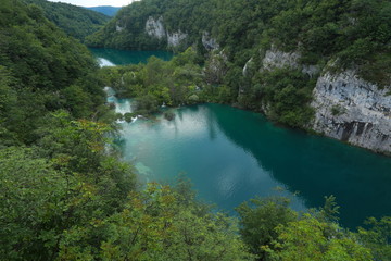 Fototapeta na wymiar Plitvice lakes. view from the top