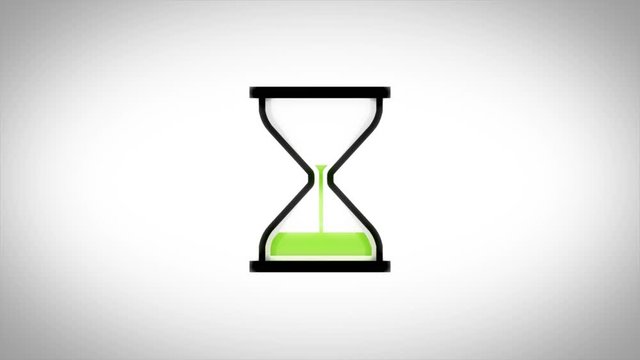 Hourglass Timer Downloader Icon Loop/ 4k animation of an hourglass computer and kitchen timer icon seamless loop