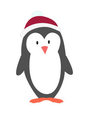 penguin in hat