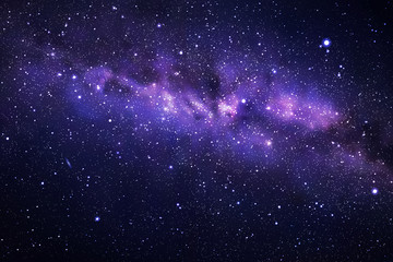 Fototapeta premium Ilustracja wektorowa z nocnego gwiaździstego nieba i Drogi Mlecznej. Przestrzeń ciemne tło z fragmentem naszej galaktyki