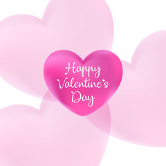 happy valentines day greeting card vector illustration