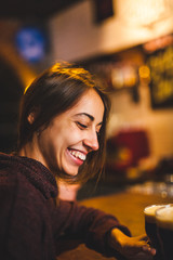 Portrait of a brunette.