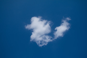 White clouds with Blue sky background