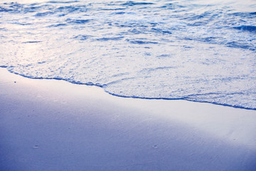 Soft waves on the sand beach,The sand is empty for product placement 