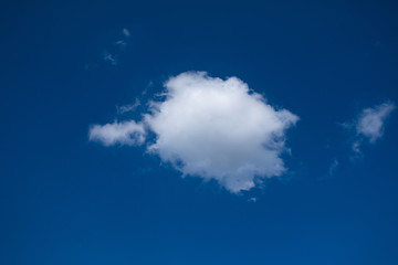 White clouds with Blue sky background