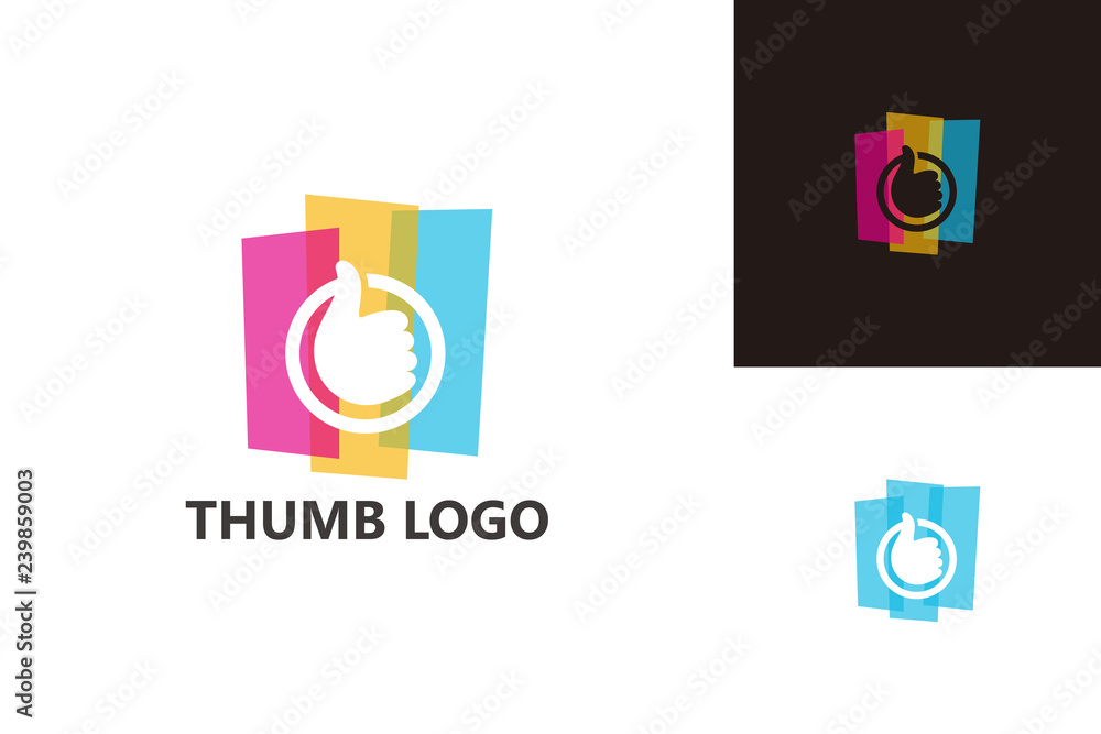 Wall mural Thumb Logo Template Design Vector, Emblem, Design Concept, Creative Symbol, Icon