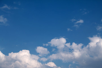 Naklejka na ściany i meble White clouds with Blue sky background