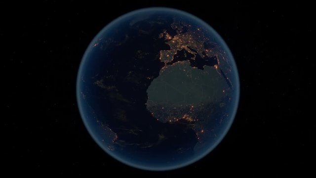 Zoom to Finland, Scandinavia. The Night View of City Lights. World Zoom Into Finland - Planet Earth. Political Borders of European Countries. The Biggest Nordic Cities: Helsinki, Espoo, Tampere.