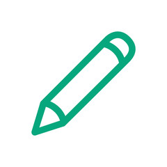 Line icon pencil isolated on white background. Vector illustration.