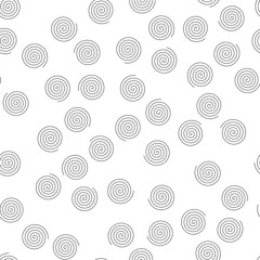 Seamless pattern of random spirals. Abstract vector background.