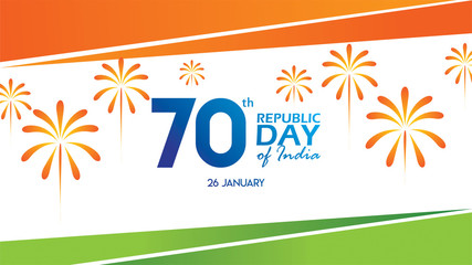 Republic Day of India background design banner or poster. 26 th January vector illustration