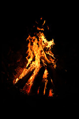 A generic picture of a nice bonfire. (Portrait)
