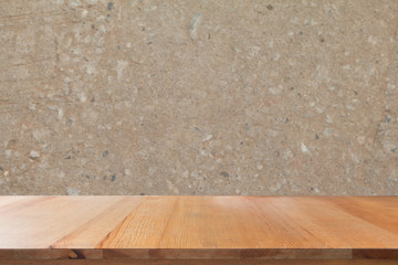 Empty desk with Earthen Wall texture background